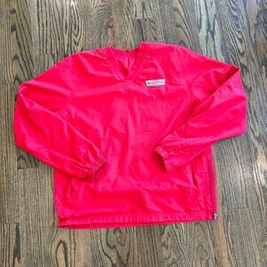 Men's Red  Krispy Kreme Doughnuts work pullover sweatshirt, size medium